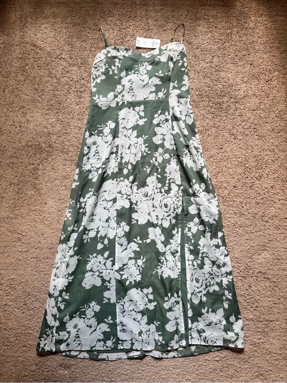 Abercrombie & Fitch Green Floral Midi Dress